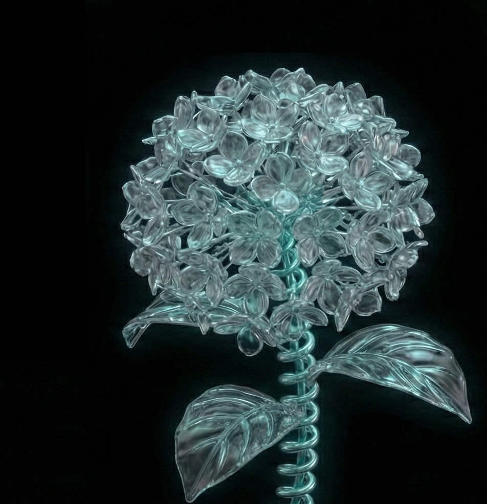 Abstract Purple Fluid Flower